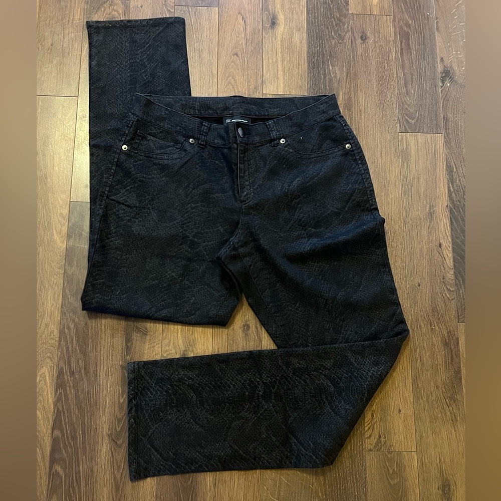 INC International Concepts Black Textured Women Jeans